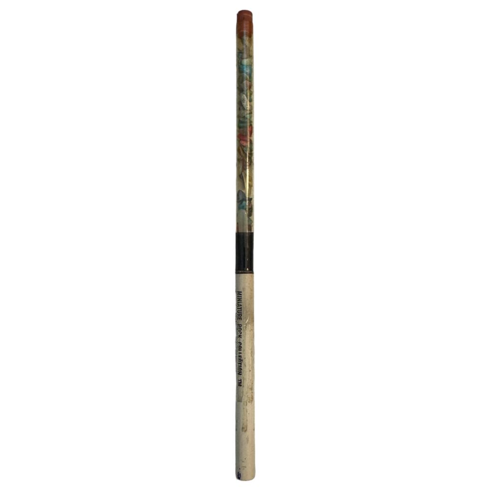 Vintage Unused Pencil with Miniature Rock Collection Inside Polished Colorful
